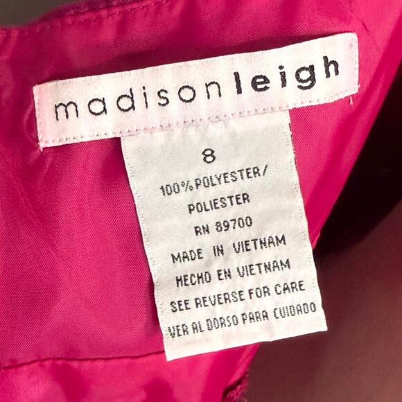 Vtg y2k pink satin glam dress with bow detail - Madison Leigh - Picture 6 of 6